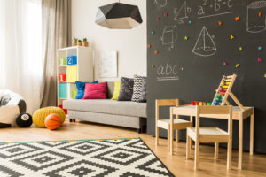 Washable paint in child's play room