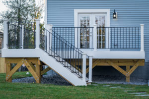 New deck patio on back of house