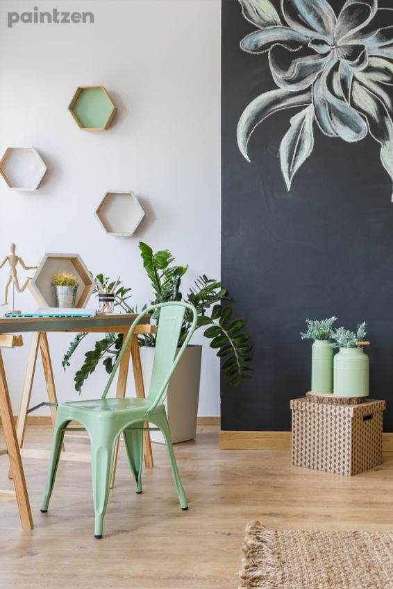 chalkboard accent wall