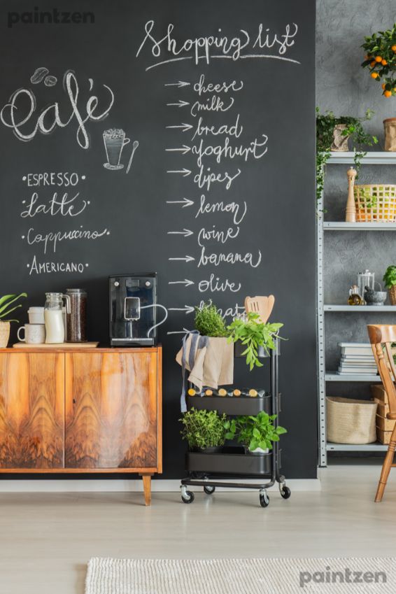 chalkboard wall kitchen pantry