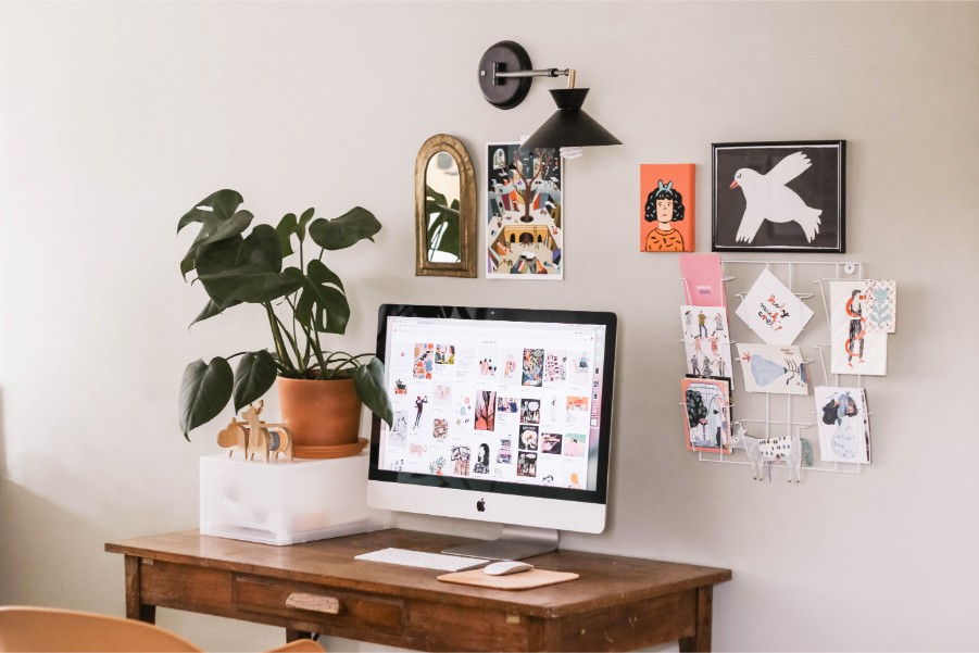 creative desk corner