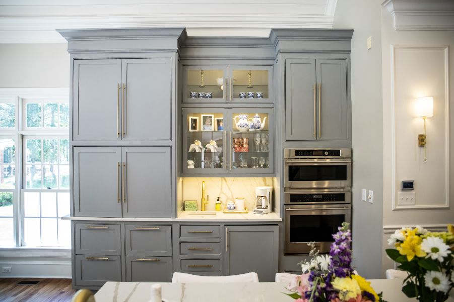 gray kitchen cabinets