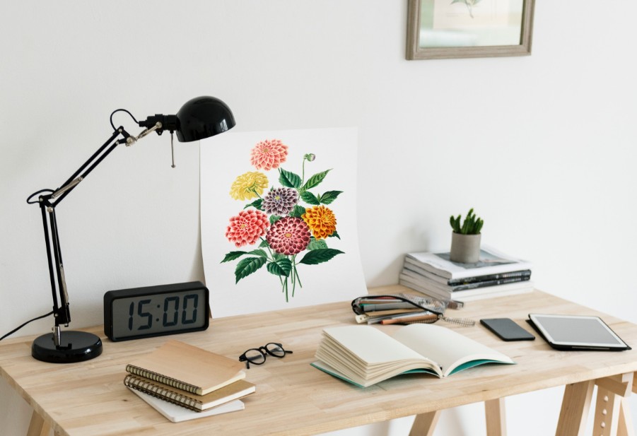 home office wood desk